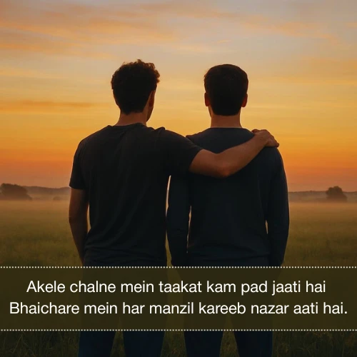 Bhaichara Shayari in English Bhaichara Shayari in English